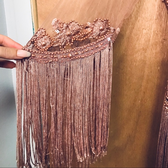 ASOS A Star is Born embellished fringe rose dress - Picture 5 of 8